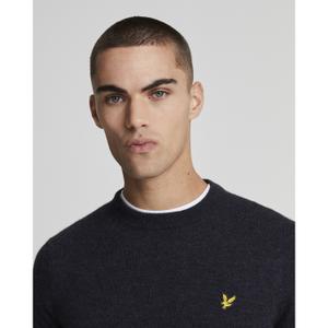 Wełniany sweter z okrągłym dekoltem Lyle & Scott Blend image-4