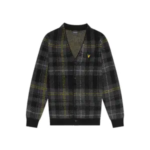 LYLE&SCOTT x GOLFICKERS コラボニット ブラック M Cardigan Lyle & Scott Tartan | Espace Golf
