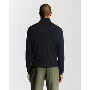 Embroidered merino knit 1/4 zip pullover Lyle & Scott image-3