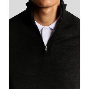 Embroidered merino knit 1/4 zip pullover Lyle & Scott image-4