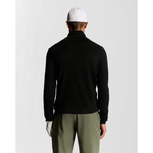 Embroidered merino knit 1/4 zip pullover Lyle & Scott image-3