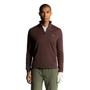 Merinoullstrick 1/4 dragkedja Lyle & Scott