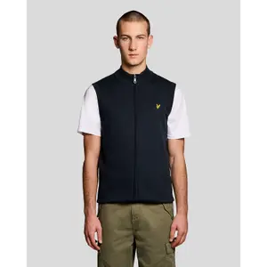 Chaleco de algodón merino con cierre completo Lyle & Scott image-1