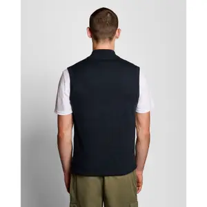 Chaleco de algodón merino con cierre completo Lyle & Scott image-4