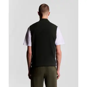 Chaleco de algodón merino con cremallera completa Lyle & Scott image-3