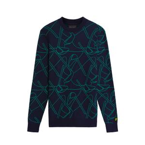 Strickpullover mit Konturen von Lyle & Scott