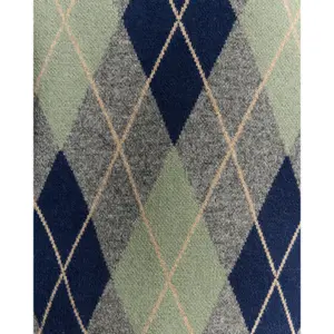 Pulôver de lã de carneiro com decote em V Lyle & Scott Blend Arygle image-4