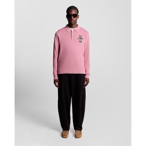 Polo a maniche lunghe in maglia Lyle & Scott Deco Patch image-2