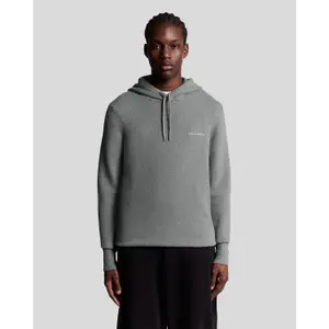 Knitted hooded sweatshirt Lyle & Scott Script image-1