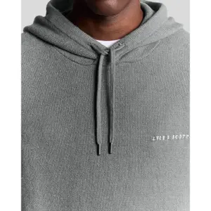 Knitted hooded sweatshirt Lyle & Scott Script image-3
