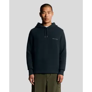 Knitted hooded sweatshirt Lyle & Scott Script image-1