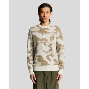 Børstet rundhalset camouflage trøje Lyle & Scott image-1