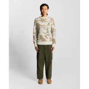 Børstet rundhalset camouflage trøje Lyle & Scott image-2