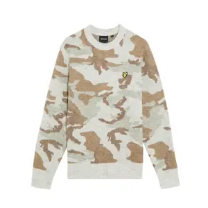 Børstet rundhalset camouflage trøje Lyle & Scott image-0