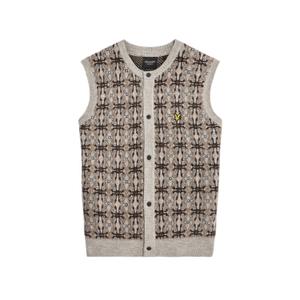 Sleeveless brushed cardigan Lyle & Scott Intarsia