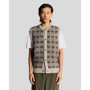 Sleeveless brushed cardigan Lyle & Scott Intarsia image-1