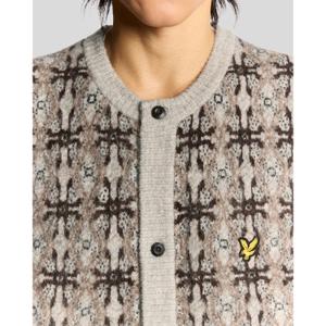 Sleeveless brushed cardigan Lyle & Scott Intarsia image-3