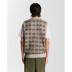 Sleeveless brushed cardigan Lyle & Scott Intarsia image-4