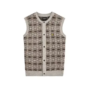 Cardigan brossé sans manches Lyle & Scott Intarsia