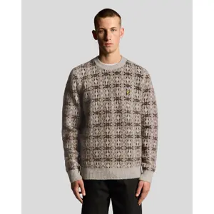 Brushed crew neck jumper Lyle & Scott Intarsia image-1