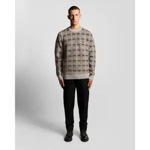 Brushed crew neck jumper Lyle & Scott Intarsia image-2