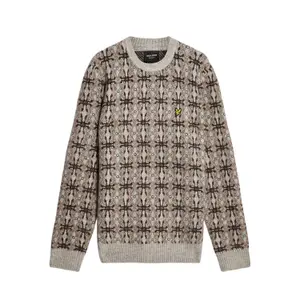Brushed crew neck jumper Lyle & Scott Intarsia image-0