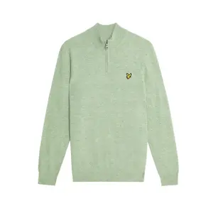 Pullover de lã de carneiro 1/4 zip Lyle & Scott Blend image-0