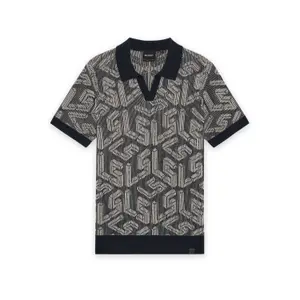 Πολό με ριγέ πλέγμα και έμβλημα Lyle & Scott image-0