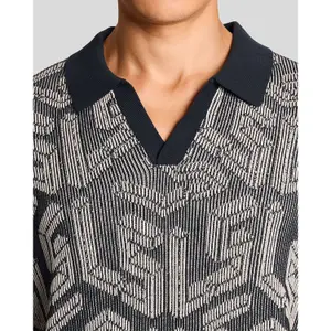 Πολό με ριγέ πλέγμα και έμβλημα Lyle & Scott image-4