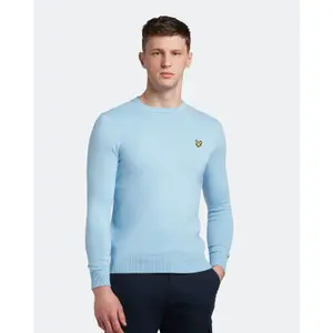Pull col rond coton merino Lyle & Scott image-1