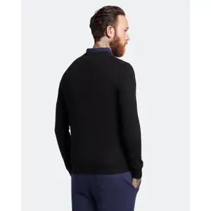 Jersey de algodón con cuello de pico merino Lyle & Scott Merino image-3