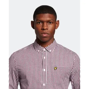 Camisa de manga comprida de corte justo Lyle & Scott Gingham image-4