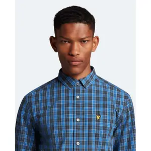 Chemise carreaux manches longues popeline Lyle & Scott Checked Poplin image-4