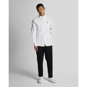 Camisa de manga larga de botones de lino y algodón Lyle & Scott image-2