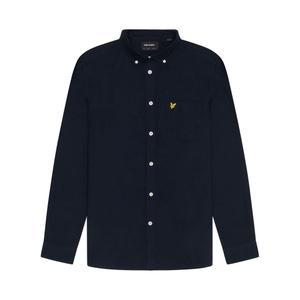lw2112v-z271-plain-long-sleeved-shirt-lyle-scott-oxford-dark-navy