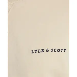 Sudadera de cuello redondo con impresión de texto cepillado Lyle & Scott image-5