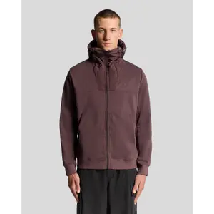 Hybrider Kapuzen-Sweatshirt mit durchgehendem Reißverschluss Lyle & Scott image-1