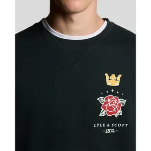 Sweatshirt mit Rundhalsausschnitt Lyle & Scott Rose And Crown Graphic image-3