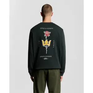 Sweatshirt mit Rundhalsausschnitt Lyle & Scott Rose And Crown Graphic image-4