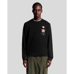 Round neck sweatshirt Lyle & Scott Rose And Crown Graphic image-1
