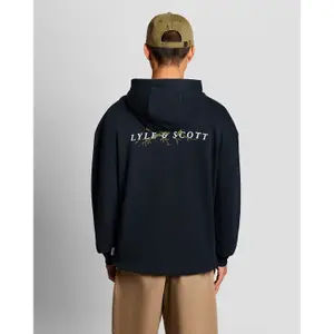 Hooded sweatshirt Lyle & Scott Dandelion Script Graphic image-4