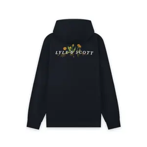 Hooded sweatshirt Lyle & Scott Dandelion Script Graphic image-3