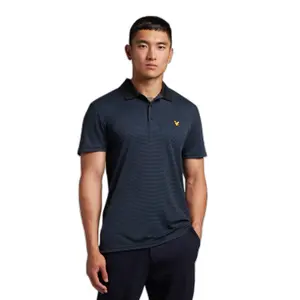 Polo-Shirt mit leichtem Mikrostreifen Lyle & Scott image-1