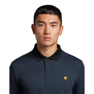 Polo-Shirt mit leichtem Mikrostreifen Lyle & Scott image-3