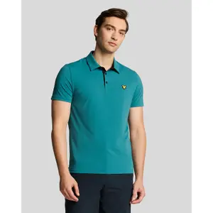Polo with contrast button placket Lyle & Scott image-1