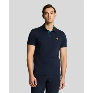 Polo with contrasting button placket Lyle & Scott image-1