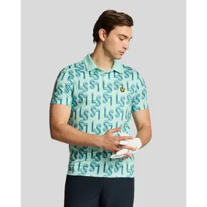 Printed polo shirt Lyle & Scott Monogram image-1