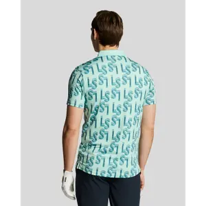 Printed polo shirt Lyle & Scott Monogram image-3