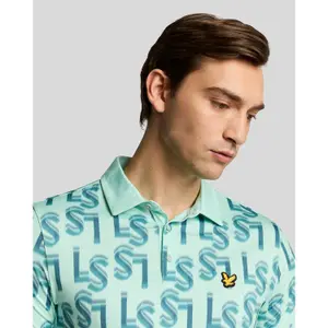 Printed polo shirt Lyle & Scott Monogram image-4