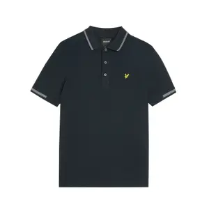 Polo a mezza bordatura a occhio di uccello Lyle & Scott image-0
